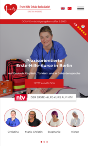 Erste Hilfe Schule Berlin Responsive